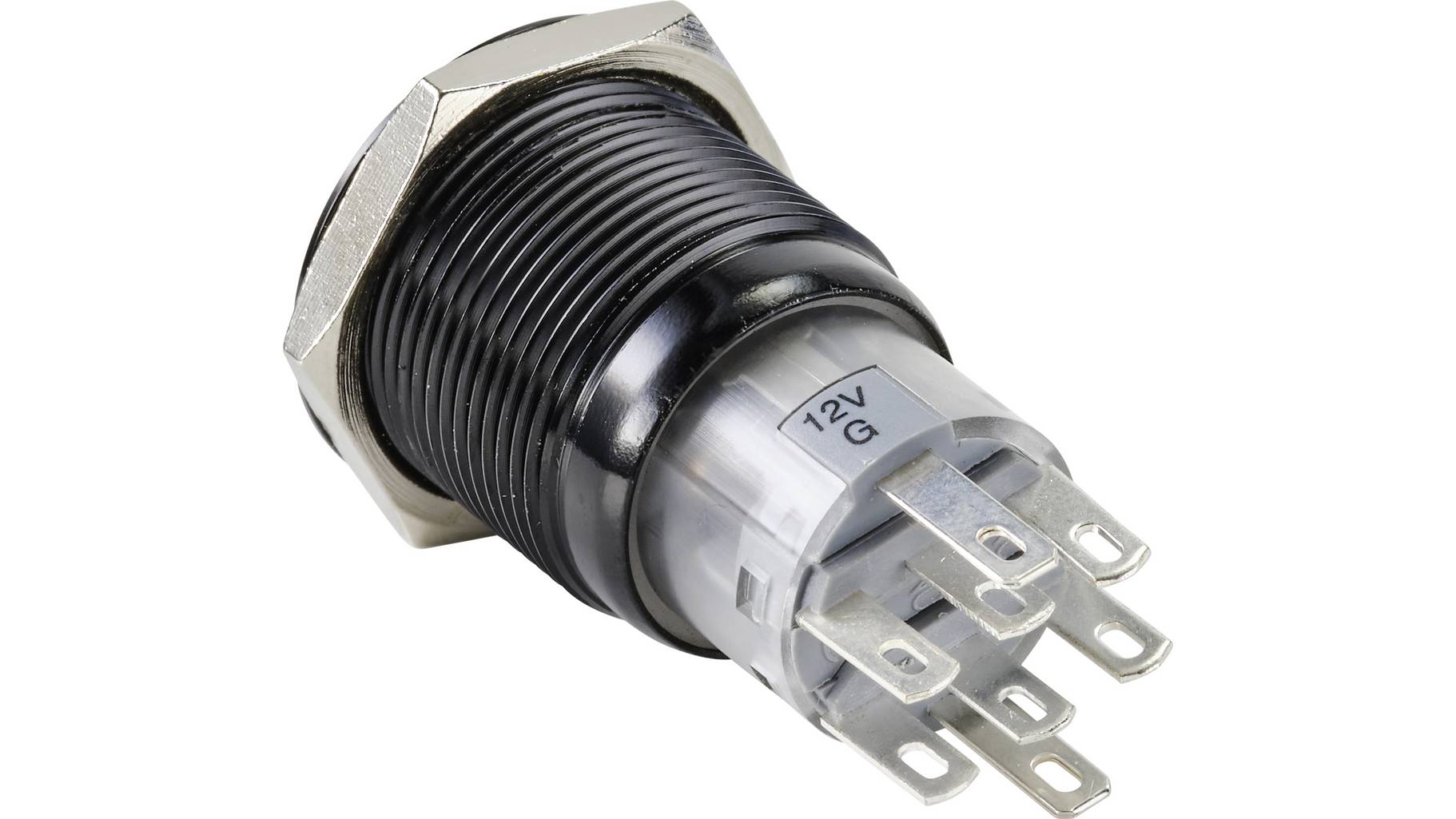 APEM Drucktaster T8442 – 2 Wechsler, 3A/250VAC, Printstifte Silber, 5 Stück NOS