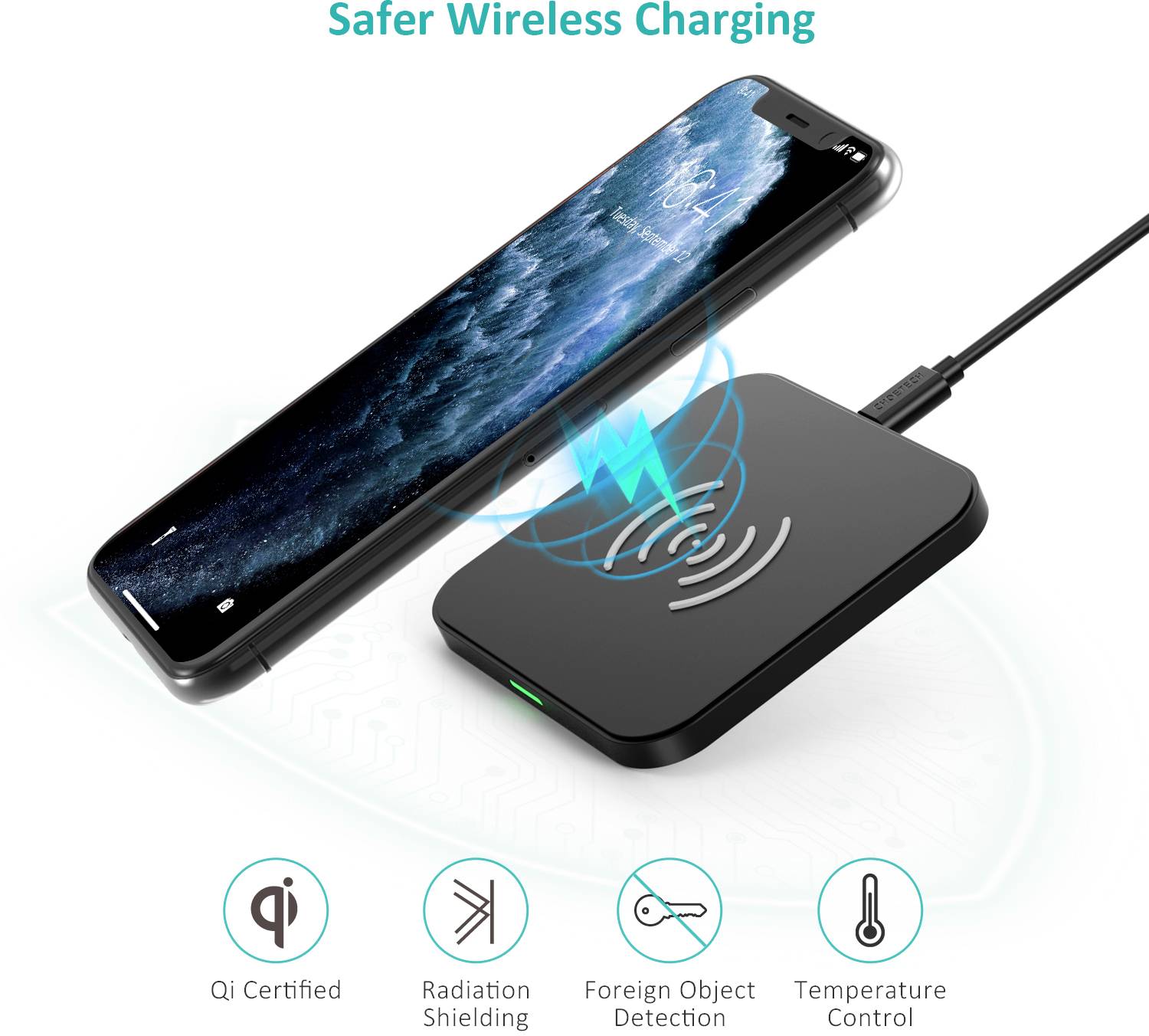 Induktions-Ladegerät CT-T511-S Ausgänge USB