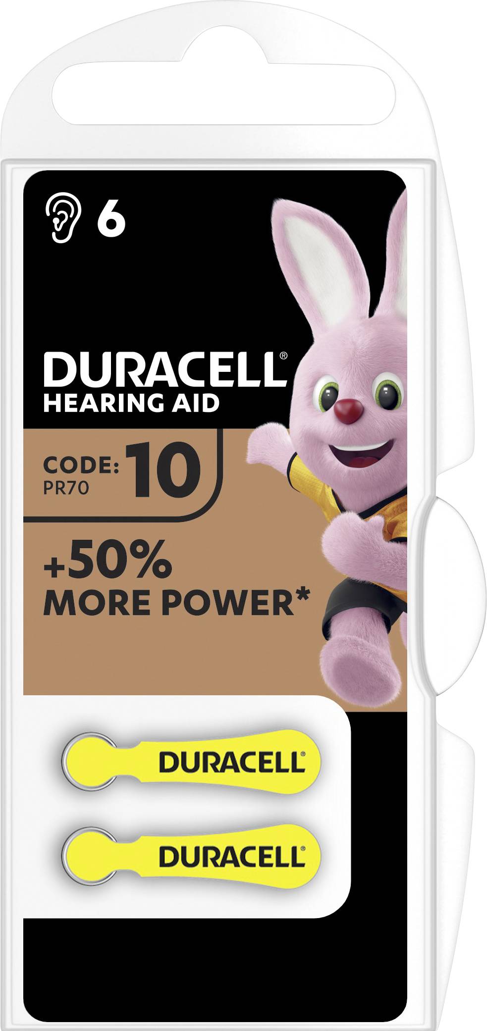 Duracell Hörgerätebatterie ZA10 1.45 V 6 St. 90 mAh Zink-Luft 10AC