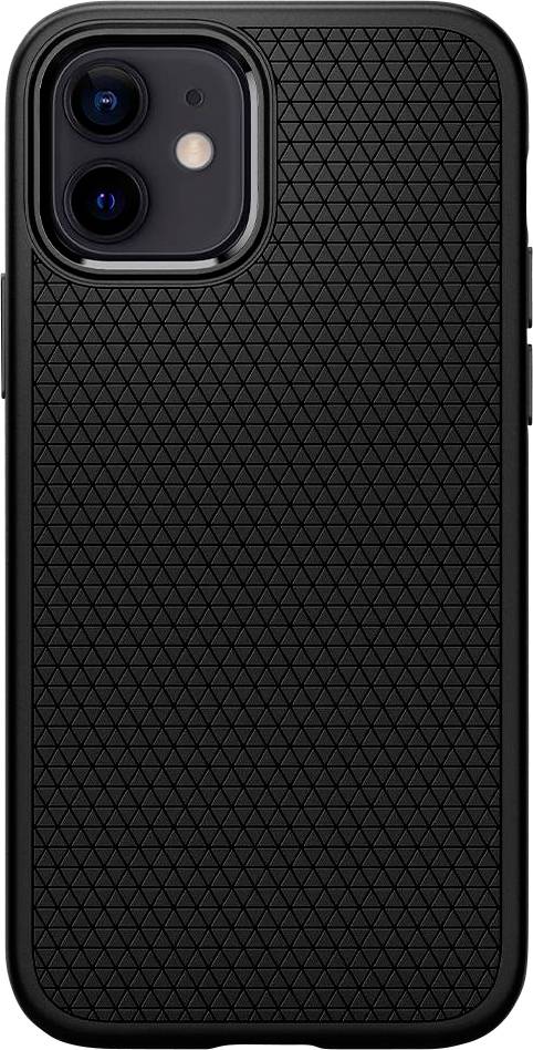 Spigen Liquid Air Backcover Apple iPhone 12 Pro Schwarz Stoßfest, Induktives Laden ACS01701