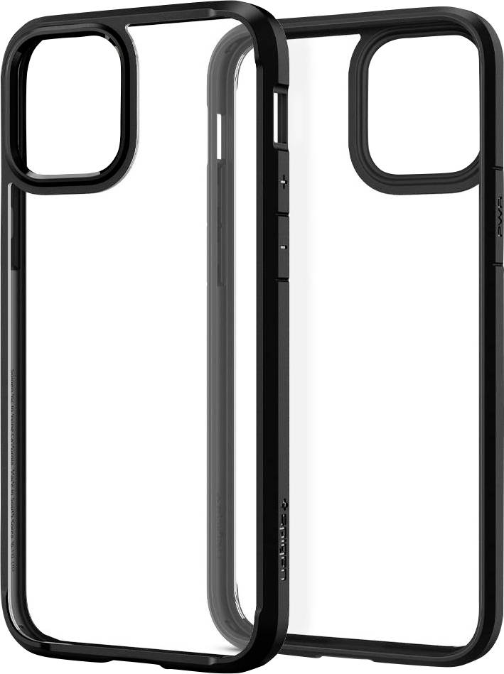 Spigen Ultra Hybrid Backcover Apple iPhone 12 Pro Schwarz, Transparent Induktives Laden ACS01703
