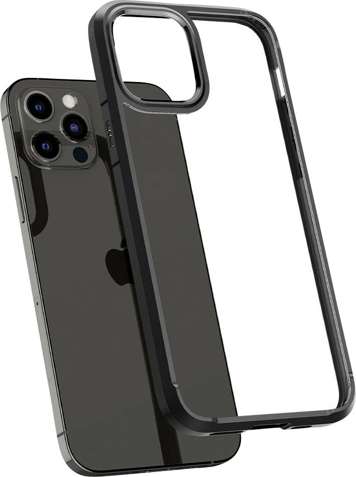 Spigen Ultra Hybrid Backcover Apple iPhone 12 Pro Schwarz, Transparent Induktives Laden ACS01703