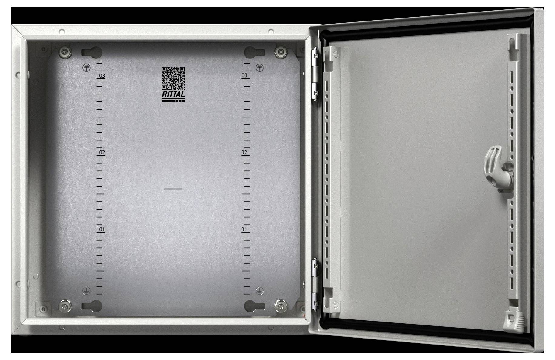 Nahaufnahme eines perforierten Metallgitters oder Lüftungspanels mit silbernem Rahmen.