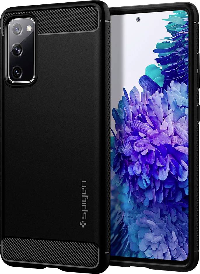 Spigen Rugged Armor Backcover Samsung Galaxy S20 FE (5G) Schwarz Induktives Laden, Stoßfest ACS01847