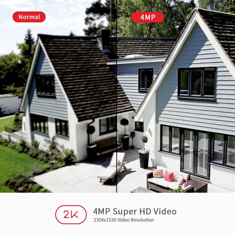 Foscam G4EP, IP-Sicherheitskamera, Outdoor, Kabelgebunden, Decke/Wand, Schwarz, Geschoss