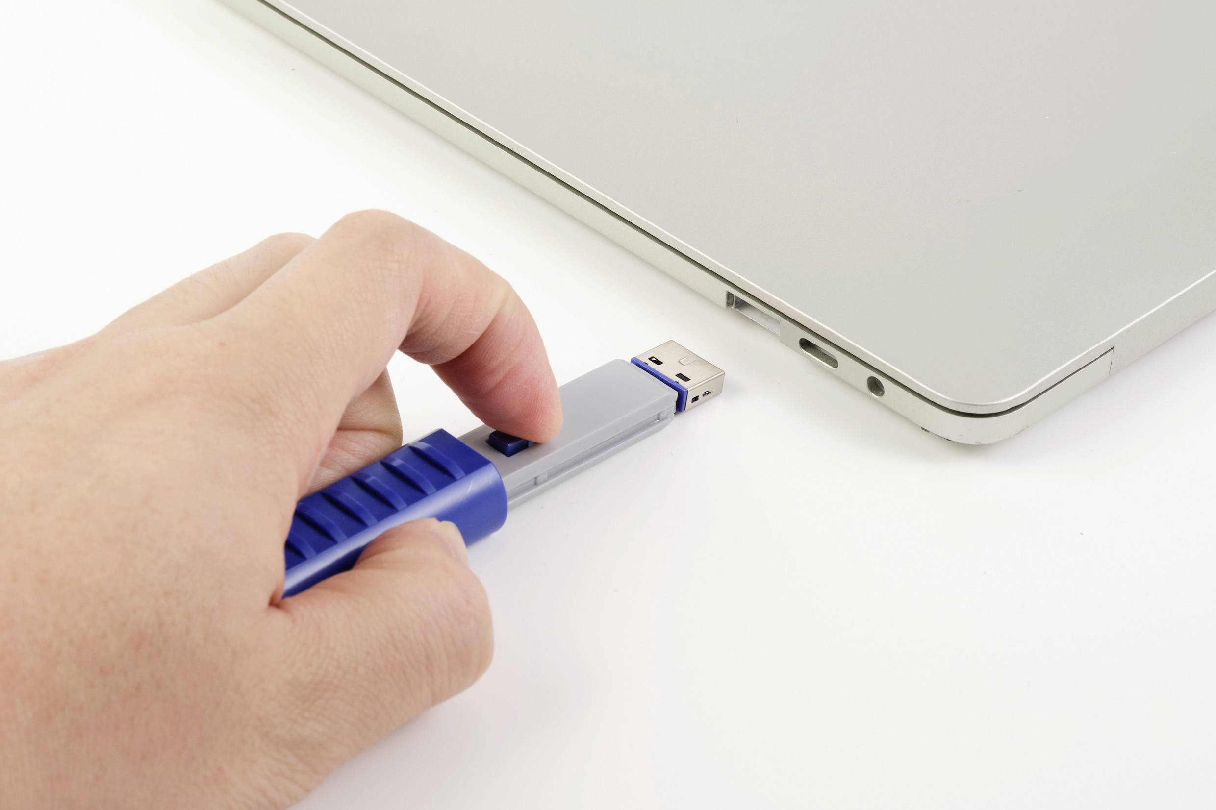 Renkforce USB-A Port Schloss RF-4714586 6er Set Silber, Blue inkl. 1 Schlüssel RF-4714586