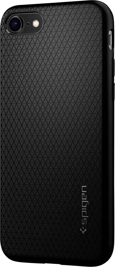 Spigen Liquid Air Backcover Apple iPhone 7 Schwarz Induktives Laden, Standfunktion, Stoßfest 042CS20511