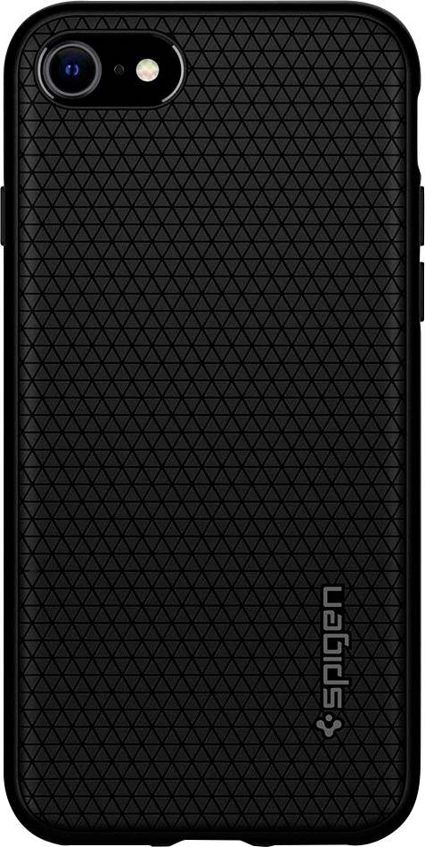 Spigen Liquid Air Backcover Apple iPhone 7 Schwarz Induktives Laden, Standfunktion, Stoßfest 042CS20511