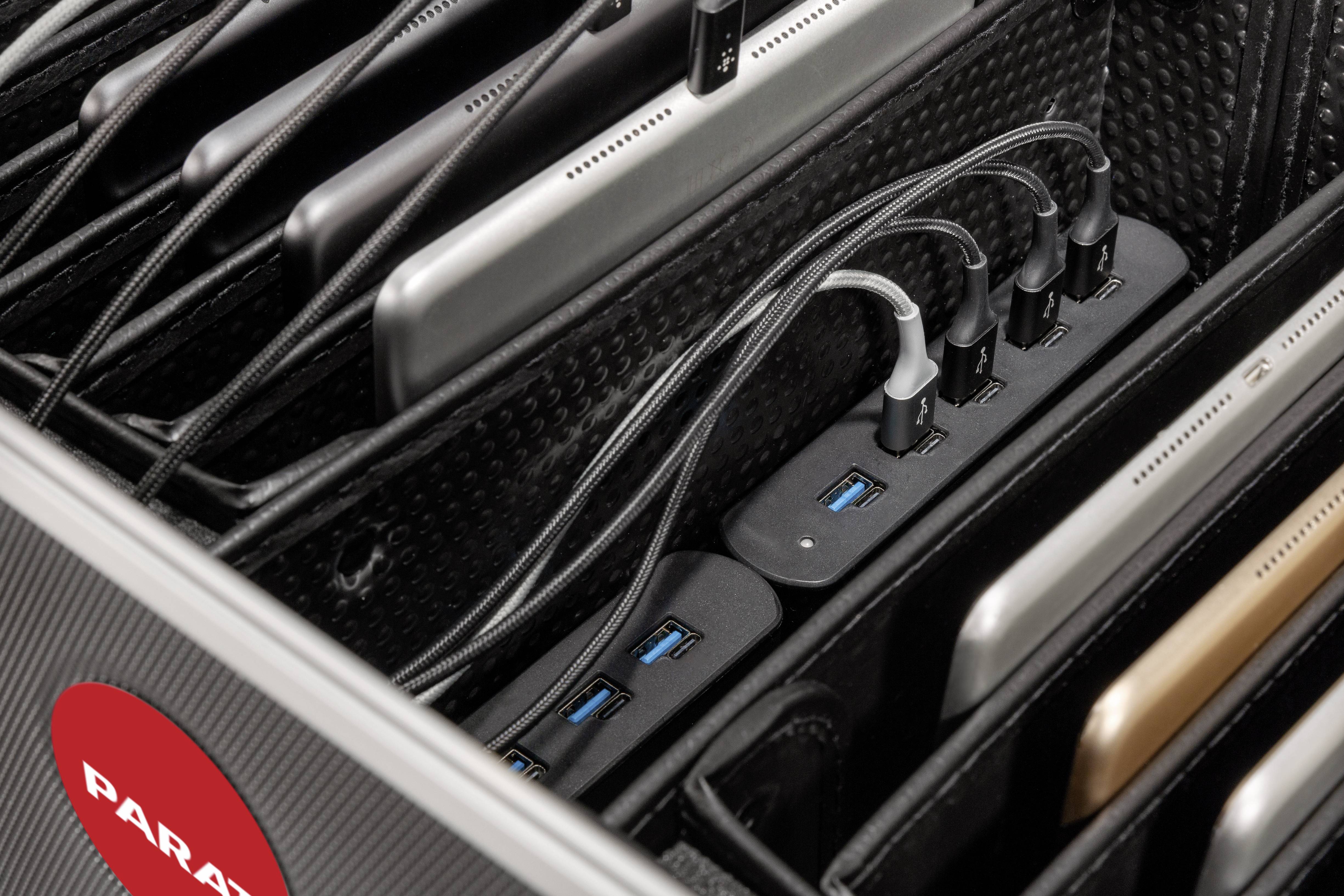 Parat PARAPROJECT® Case TC20 TwinCharge Lade- und Managementsystem Mobiles Ladesystem für USB-Typ C™ verkabelt