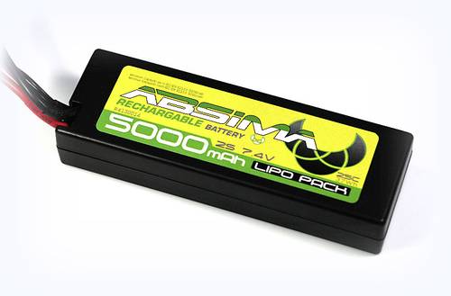 Absima Modellbau-Akkupack (LiPo) 7.4V 5000 mAh 25 C Box Hardcase Tamiya-Stecker