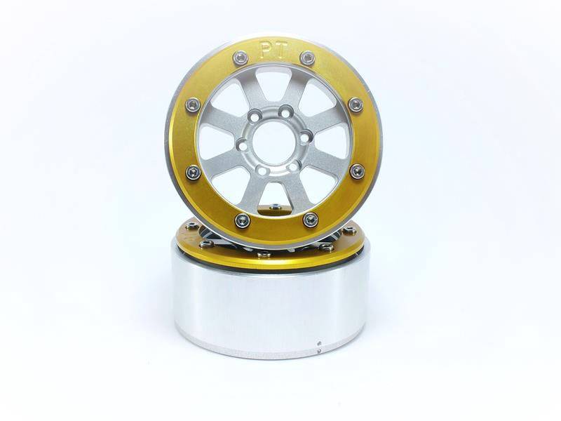 Metsafil 1:10 Crawler Felgen Hammer Silber/Gold 1 Paar