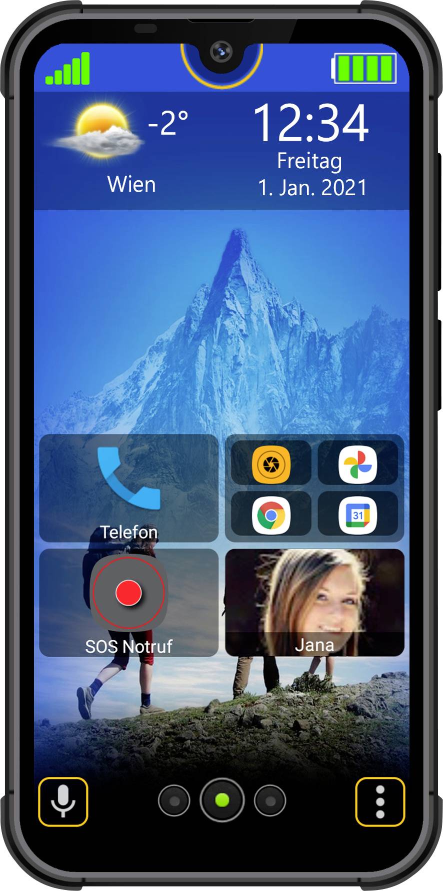 Beafon MX1-EU001B Outdoor Smartphone 128 GB 14.5 cm (5.7 Zoll) Schwarz Android™ 10 Dual-SIM