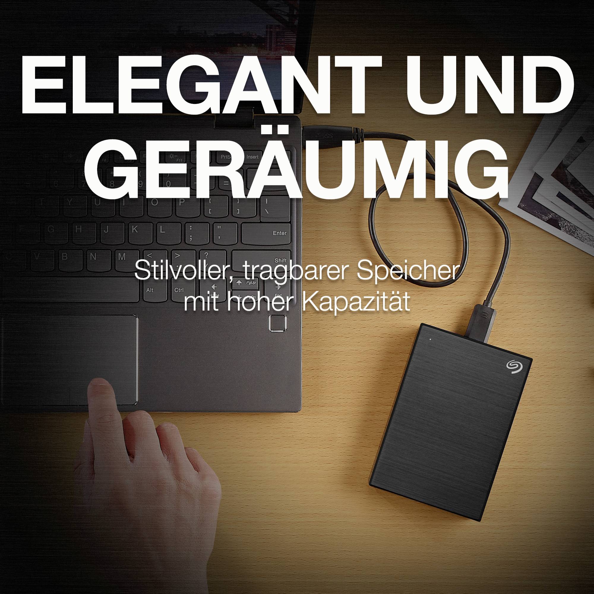 Seagate One Touch Portable 2 TB Externe Festplatte 6.35 cm (2.5 Zoll) USB-A (USB 3.2 Gen 1) Schwarz STKB2000400