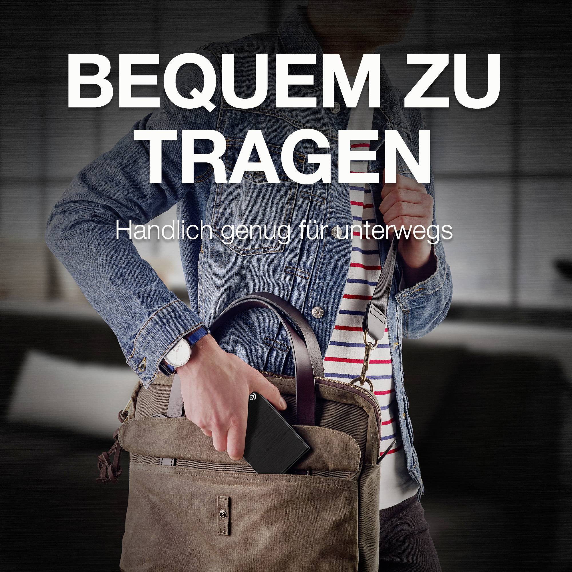 Seagate One Touch Portable 2 TB Externe Festplatte 6.35 cm (2.5 Zoll) USB-A (USB 3.2 Gen 1) Schwarz STKB2000400