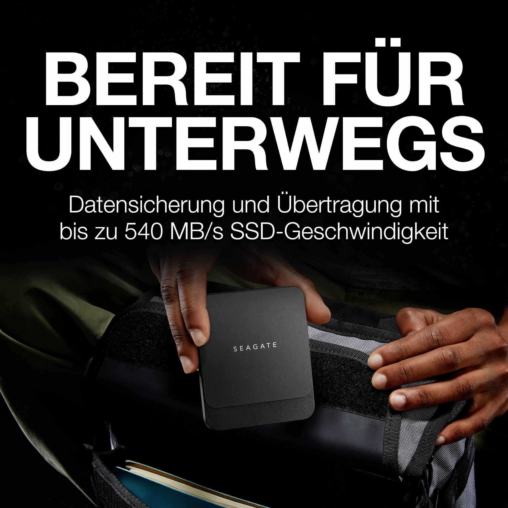 Seagate BarraCuda® Fast SSD 500 GB Externe SSD-Festplatte 6.35 cm (2.5 Zoll) USB 3.2 Gen 1 (USB 3.0), USB-C® Schwarz STJM500400