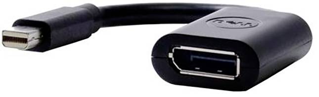 Dell 470-13627 DisplayPort / Mini-DisplayPort Adapter [1x Mini-DisplayPort Stecker - 1x DisplayPort Buchse] Schwarz 20.30 cm