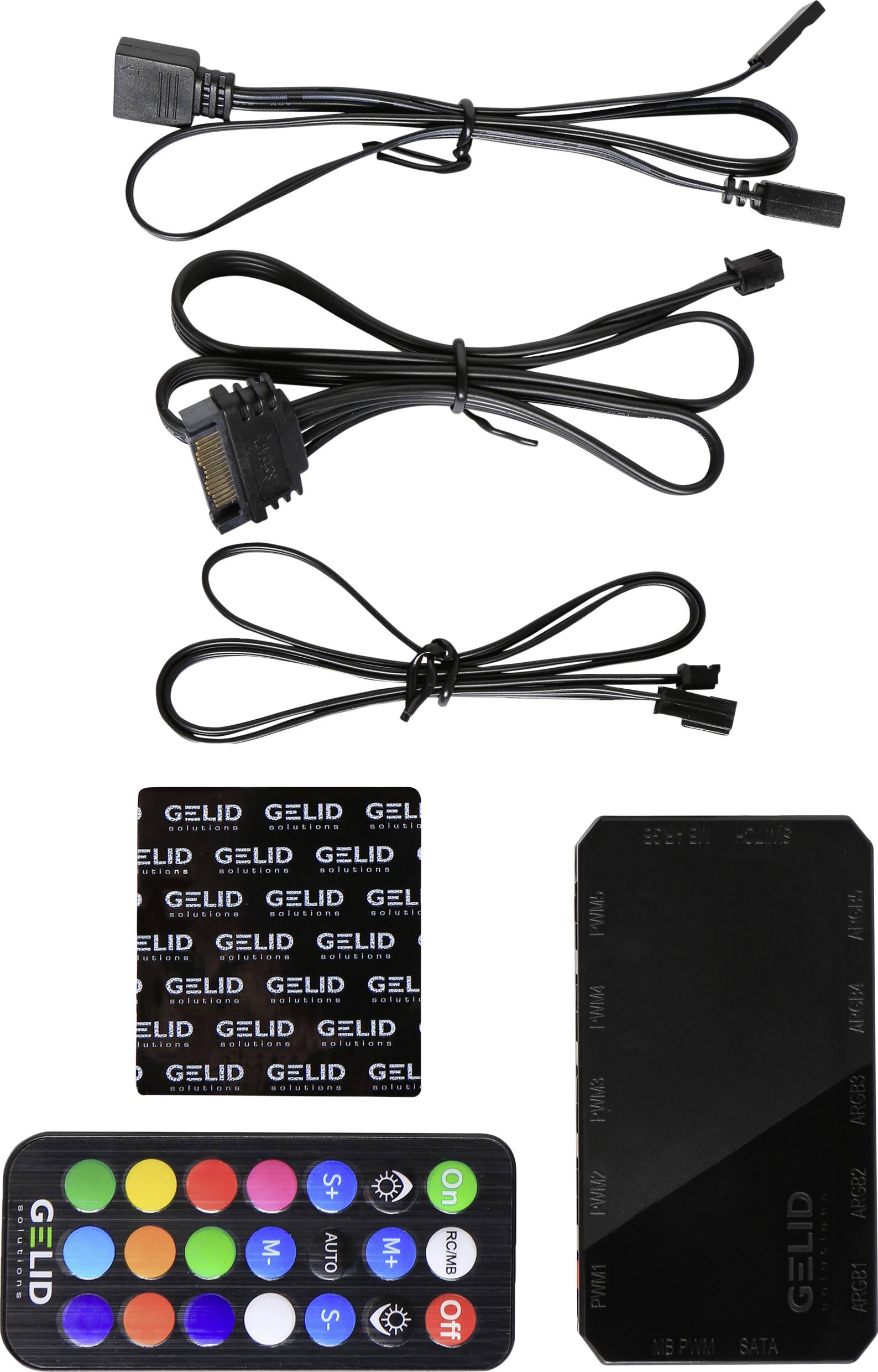 Gelid Amber 5 PC Lüftersteuerung Anzahl Kanäle: 5 inkl. RGB-Beleuchtungssteuerung, inkl. Fernbedienung