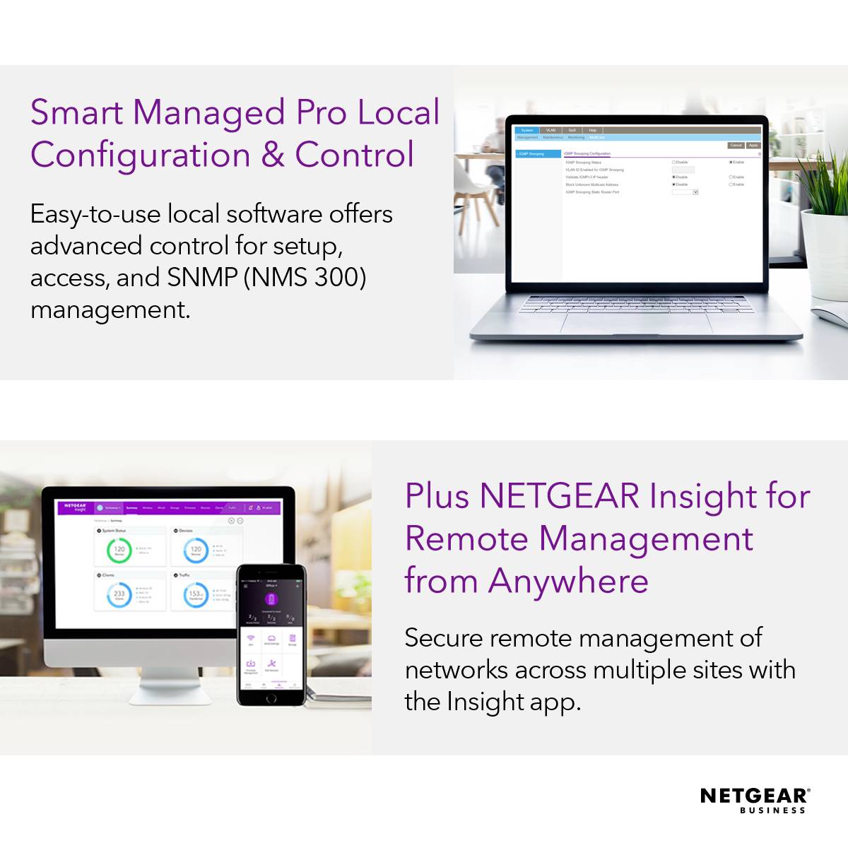NETGEAR 24P GE High-Pwr PoE+ Smrt Switch Netzwerk Switch 24 Port PoE-Funktion
