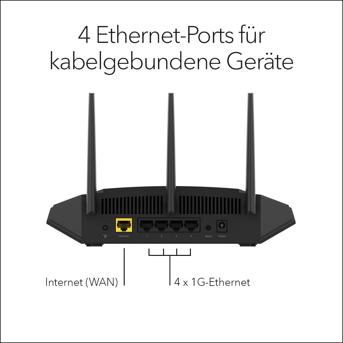 NETGEAR WAX204-100EUS 1PT Wi-Fi 6 AX1800 Access Point WLAN Access-Point 1 GBit/s 2.4 GHz, 5 GHz