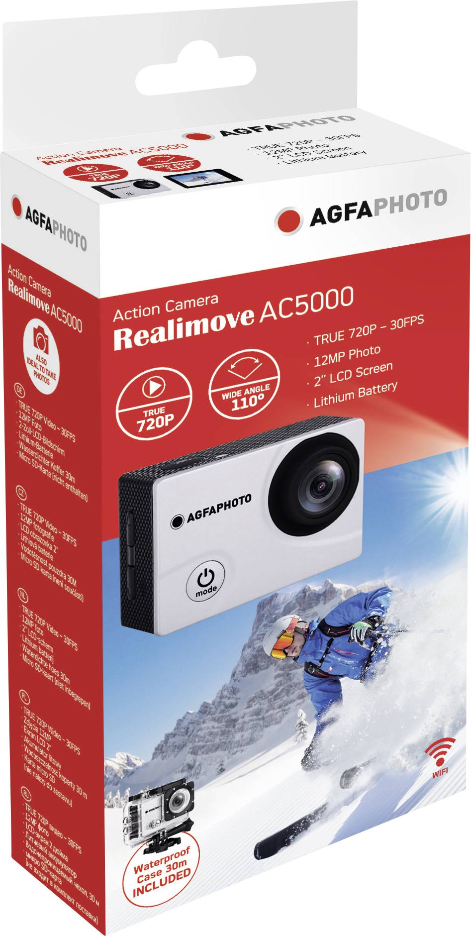AgfaPhoto Realimove AC5000 Action Cam Full-HD, WLAN, Wasserfest