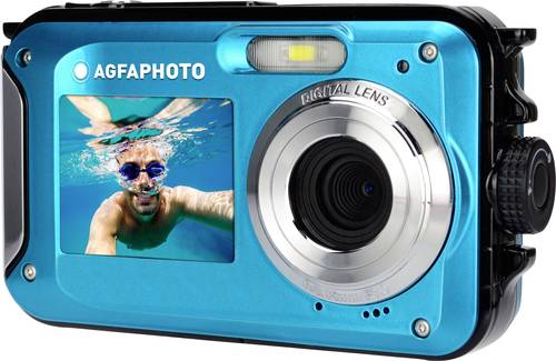 AgfaPhoto Realishot WP8000 Digitalkamera 24 Megapixel Blau inkl. Akku, inkl. Tasche Unterwasserkamer