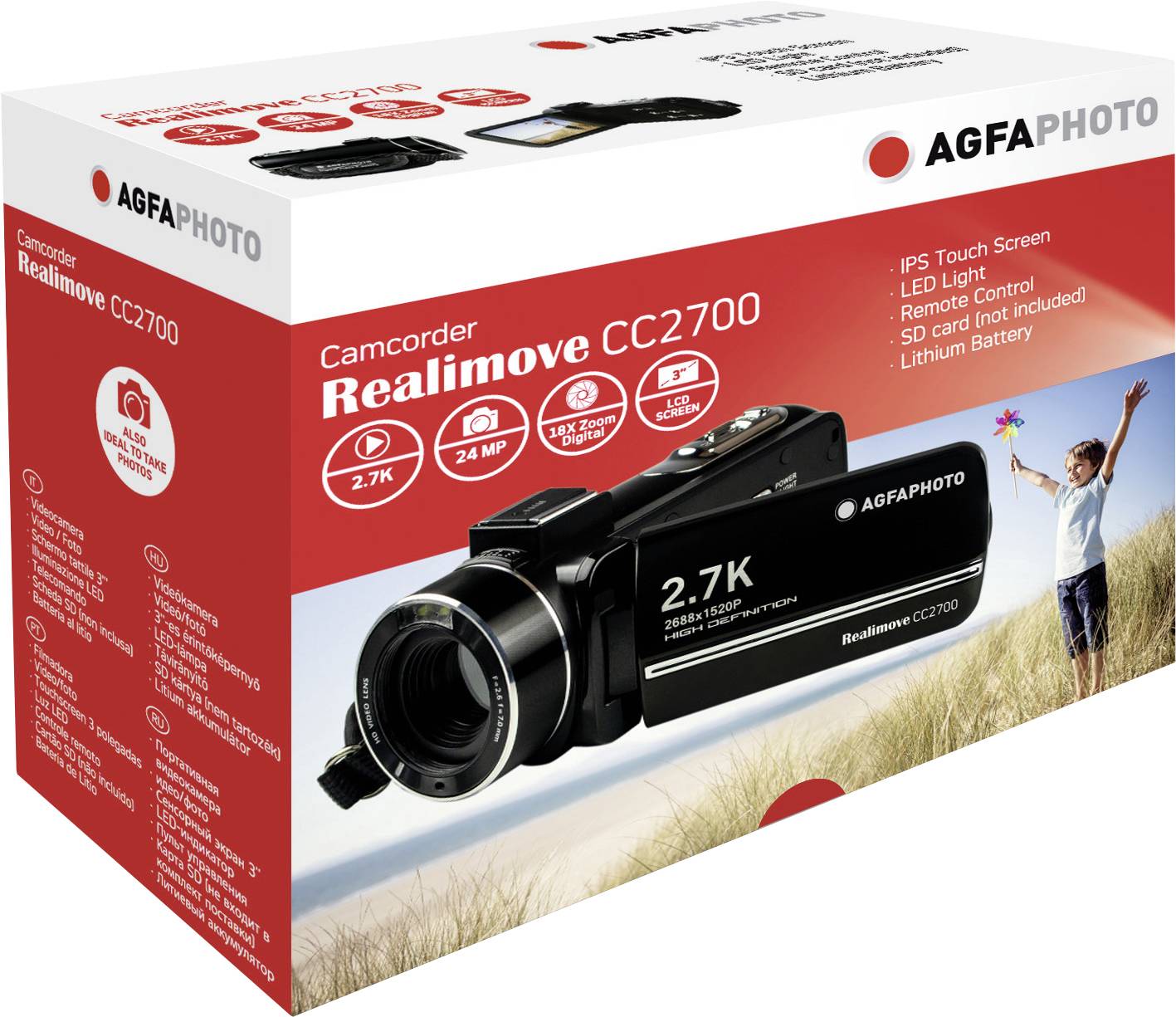 AgfaPhoto Realimove CC2700 Camcorder 7.6 cm 3 Zoll Schwarz