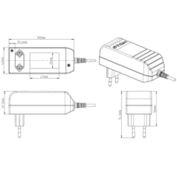 Egston 003920486 Steckernetzteil, Festspannung 12 V/DC 2.5A 30W mit Europa-Adapter Egston 003920486 Steckernetzteil, Festspannung 12 V/DC 2.5A 30W mit Europa-Adapter