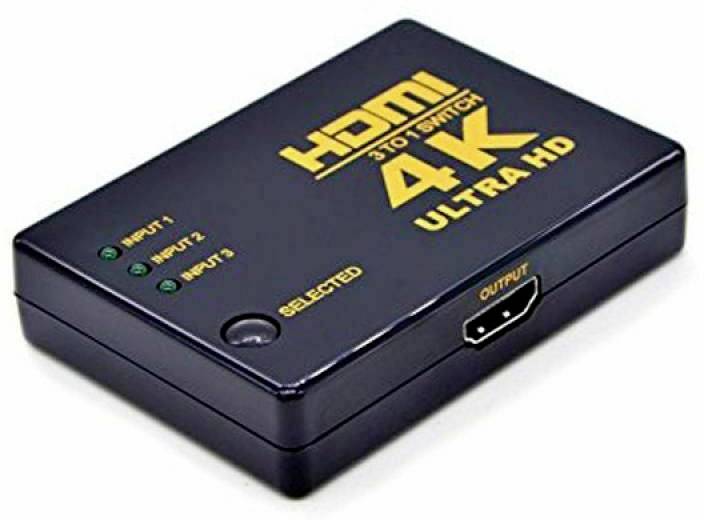 Marmitek 3 Port HDMI-Switch mit Fernbedienung, 3D-Wiedergabe möglich 3840 x 2160 Pixel