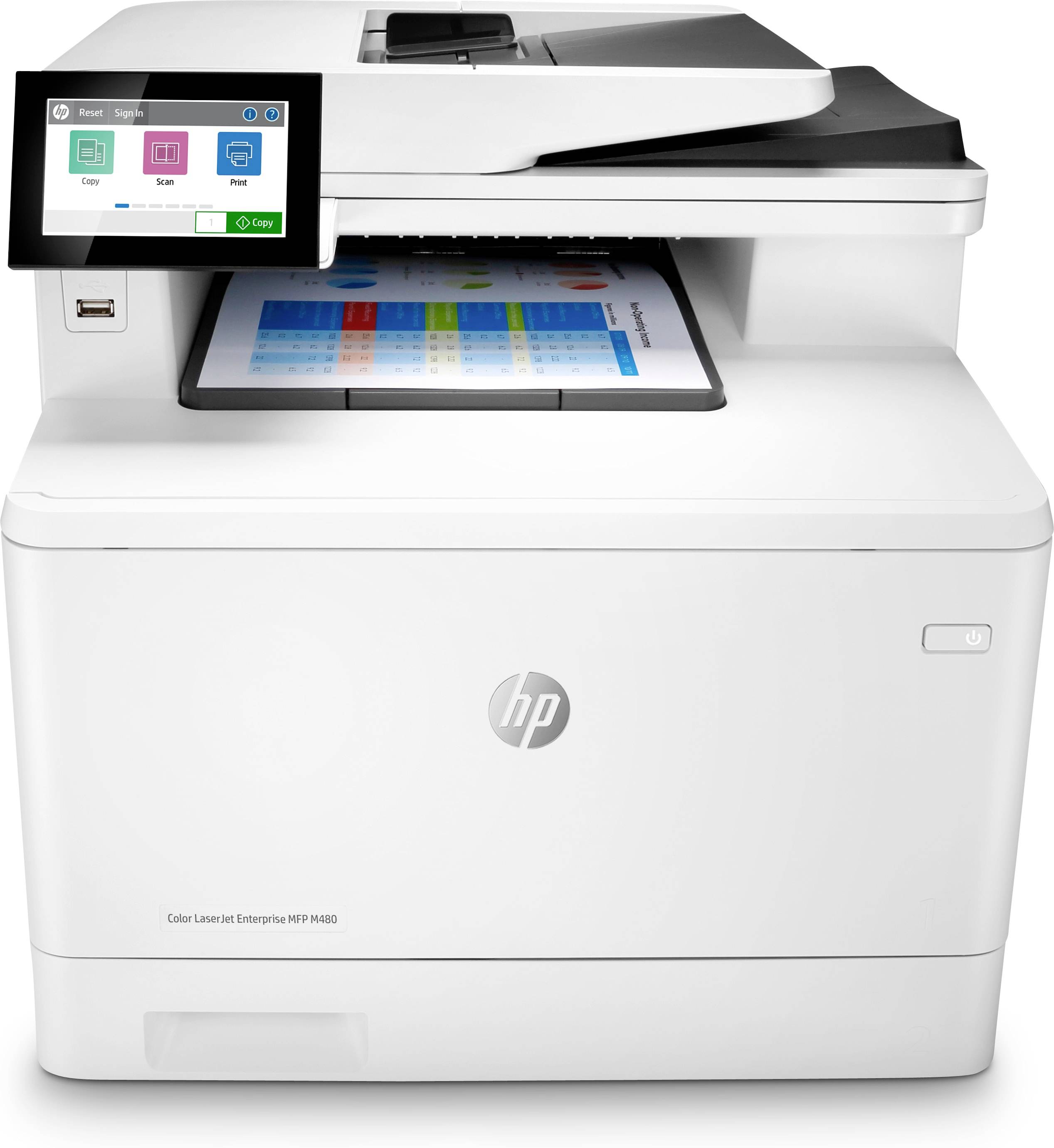 HP Color LaserJet Enterprise M480f MFP Multifunktionsdrucker Laser Farbe A4 Drucker, Scanner, Kopierer, Fax ADF, Duplex, LAN, USB