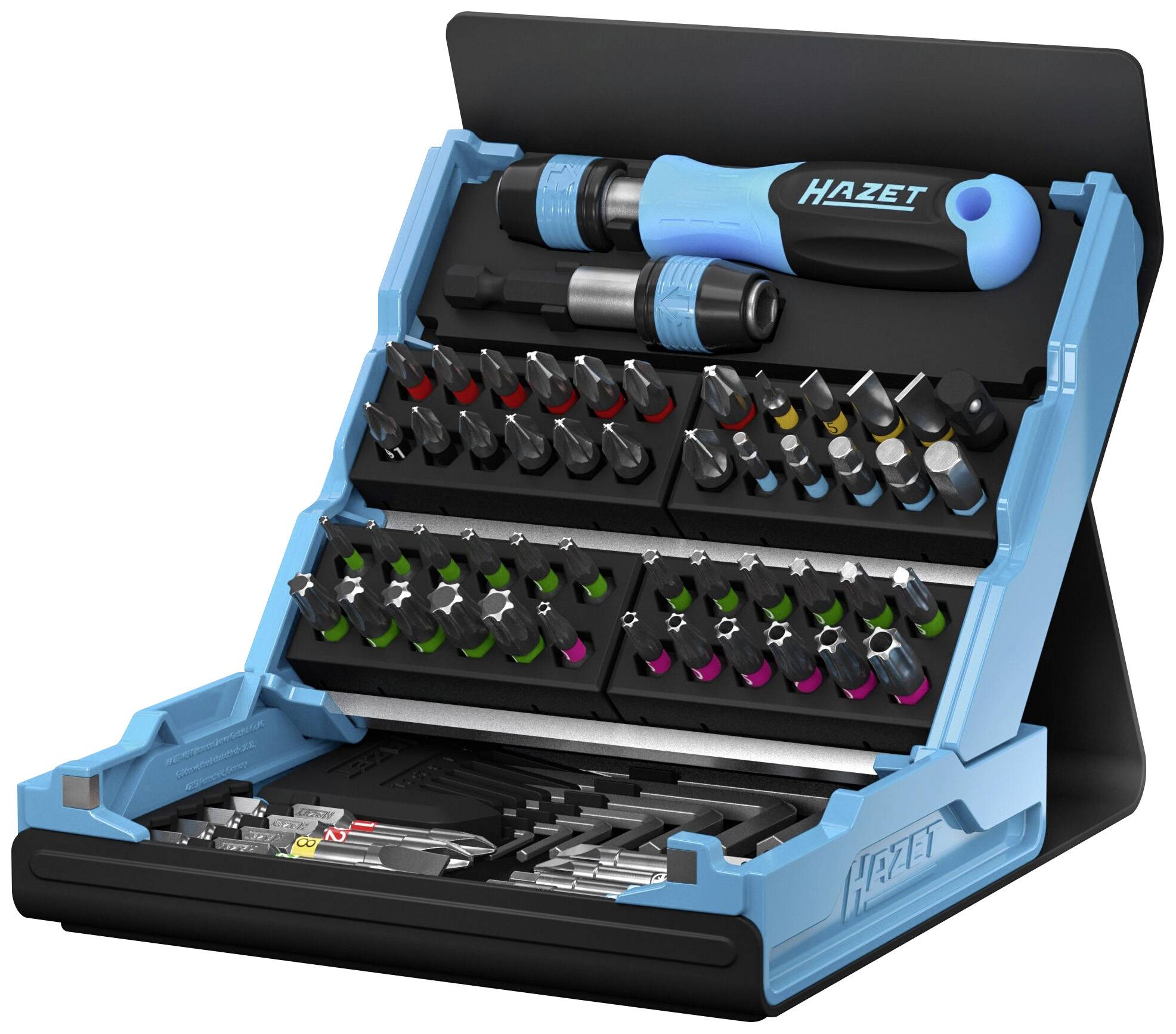 Hazet SmartCase 2200SC-1 Bit-Set 69teilig Innen-Sechskant, Schlitz, Kreuzschlitz Phillips, Kreuzschlitz Pozidriv, T-Profil