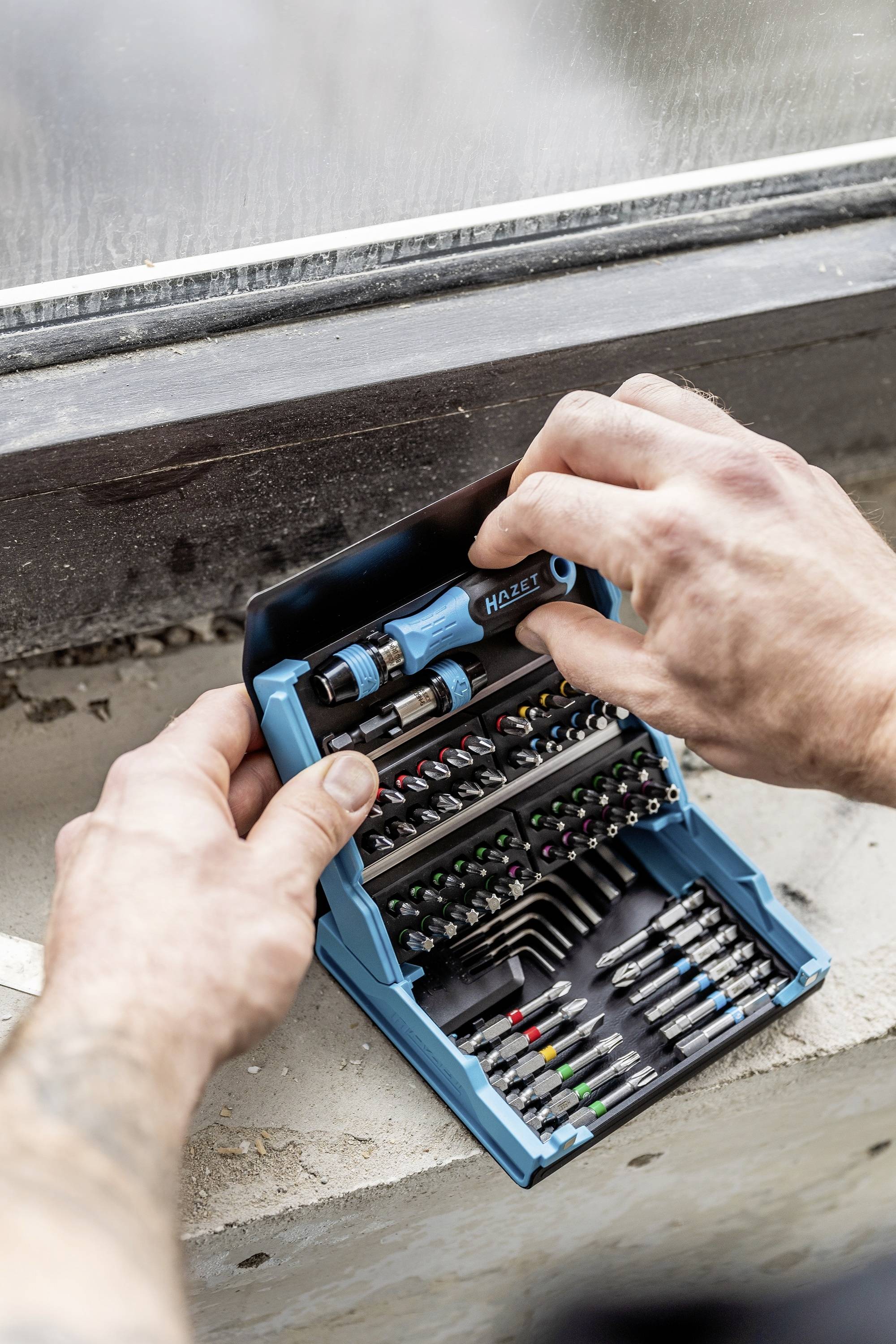 Hazet SmartCase 2200SC-1 Bit-Set 69teilig Innen-Sechskant, Schlitz, Kreuzschlitz Phillips, Kreuzschlitz Pozidriv, T-Profil