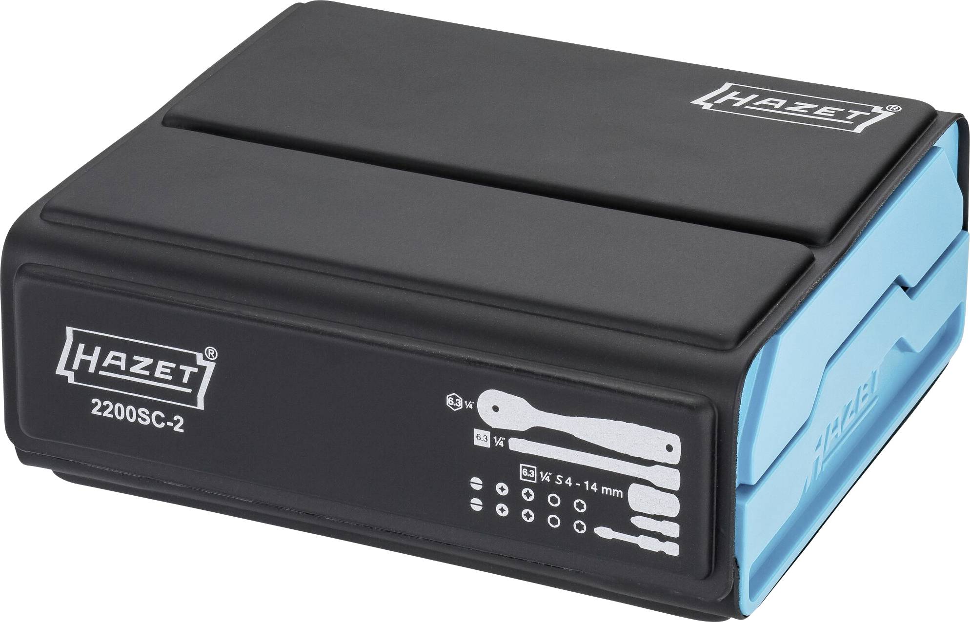 Hazet SmartCase 2200SC-2 Bit-Set 50teilig Innen-Sechskant, Schlitz, Kreuzschlitz Phillips, Kreuzschlitz Pozidriv