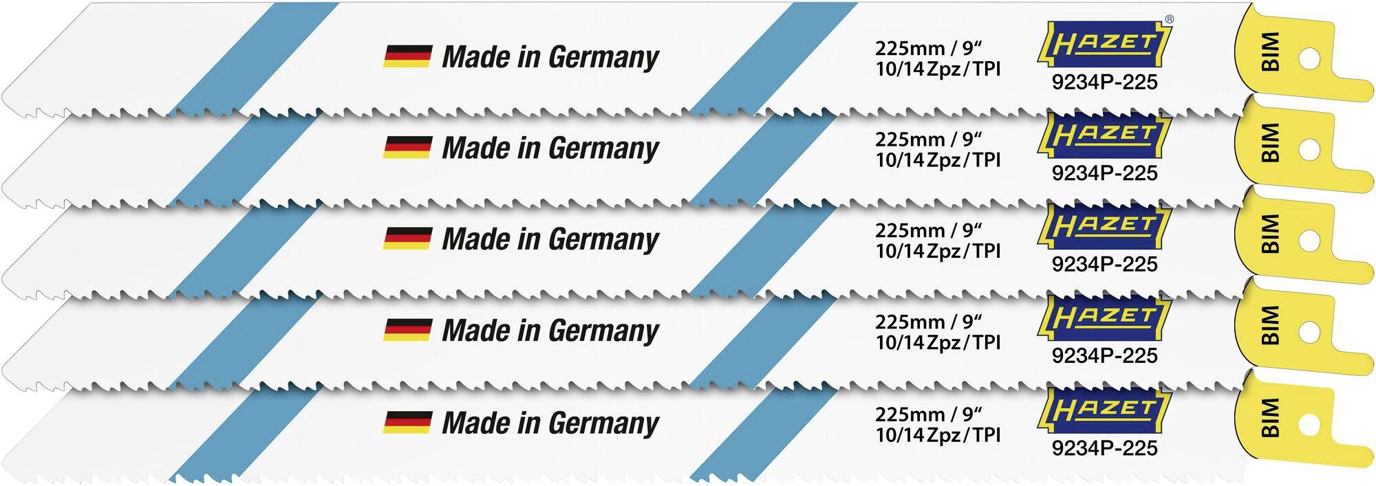 Hazet 9234P-225/5 Säbelsägeblätter-Set Sägeblatt-Länge 225 mm 5 St.