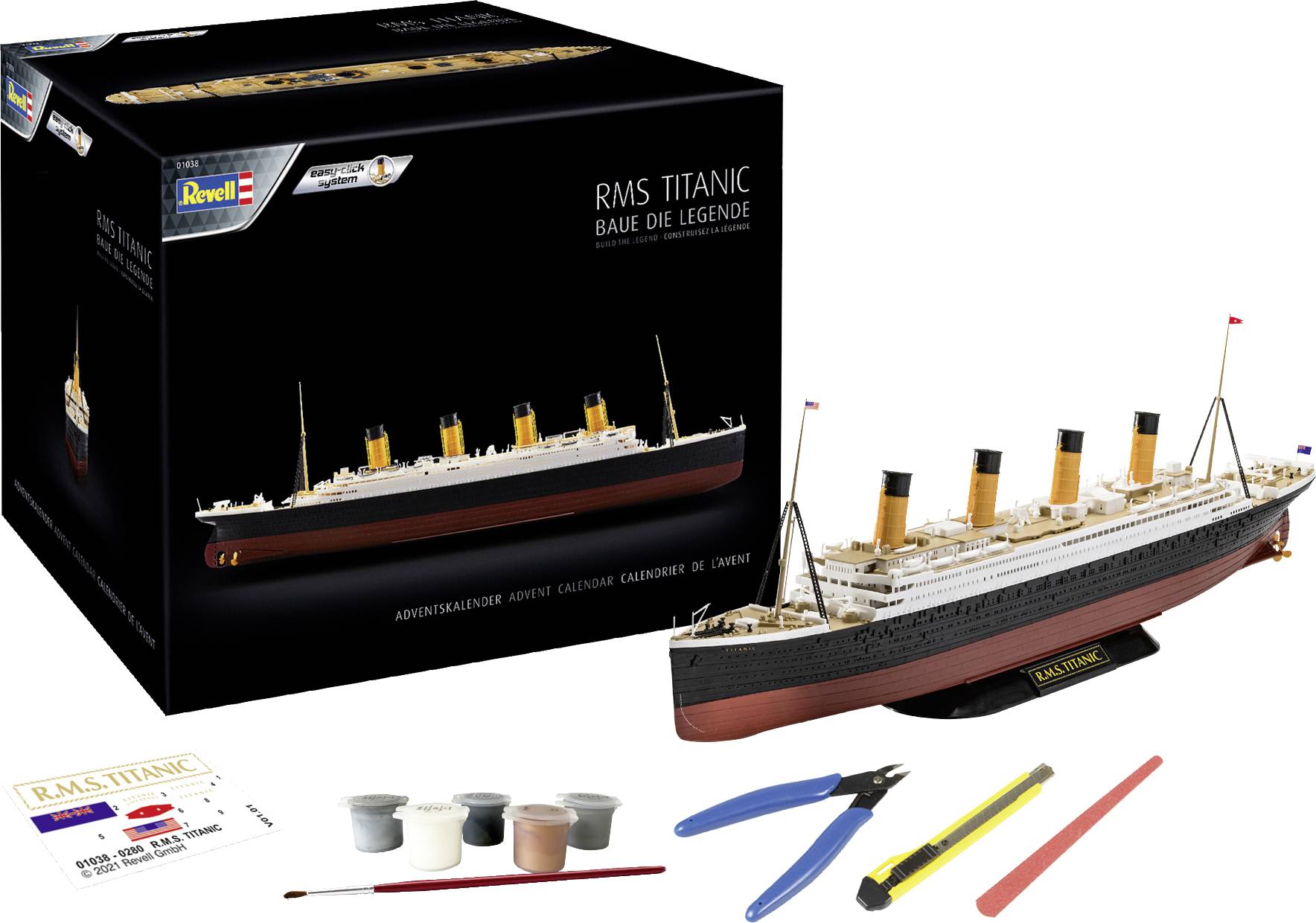 Revell RMS Titanic Plastikbausatz Adventskalender