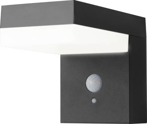 Sygonix SY-4715526 Solar-Außenwandleuchte mit Bewegungsmelder SMD LED 6 W Schwarz
