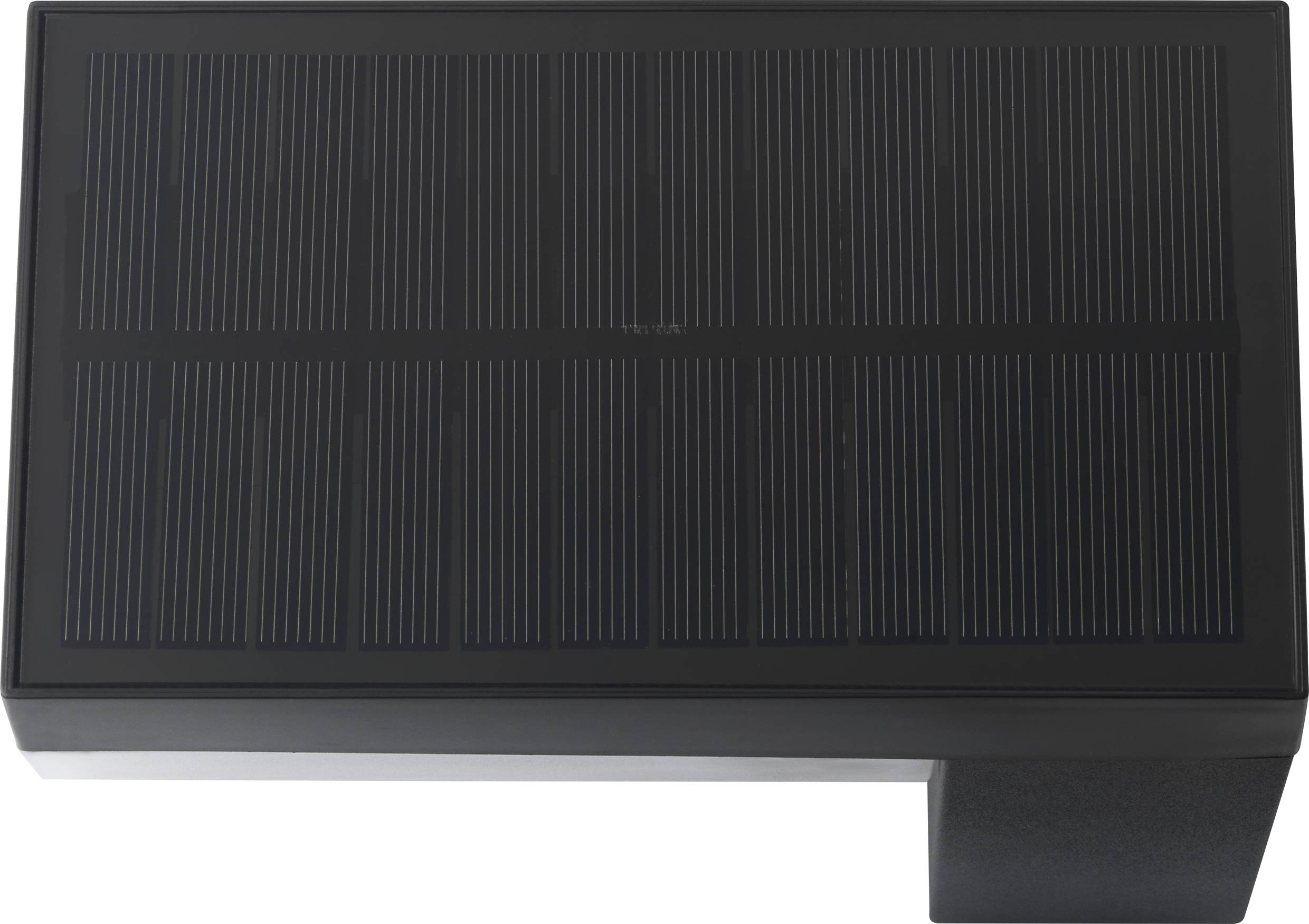 Sygonix SY-4715526 Solar-Außenwandleuchte mit Bewegungsmelder SMD LED 6W Schwarz