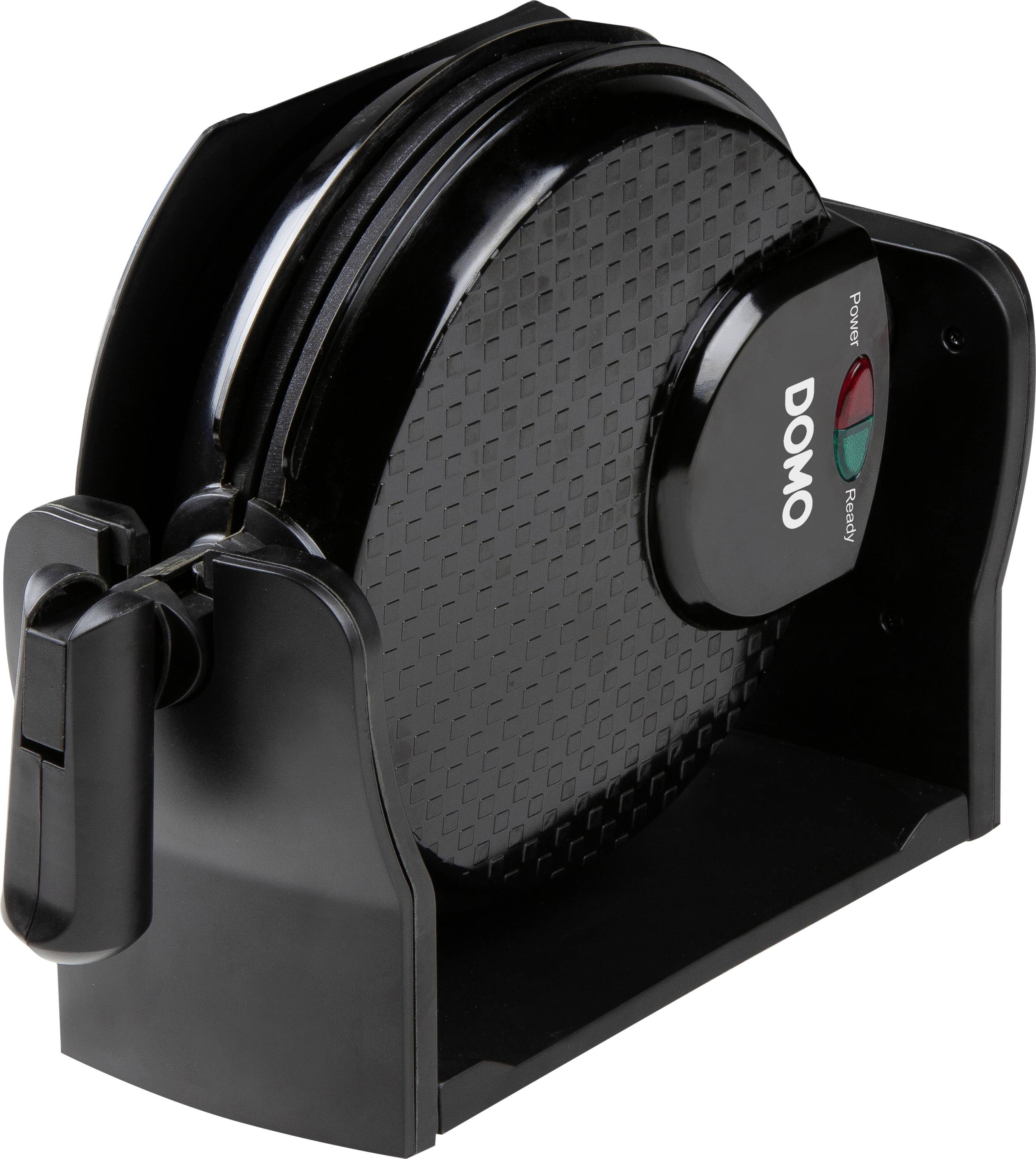 DOMO DO9223W Waffeleisen Antihaftbeschichtung, Kontrollleuchte Schwarz