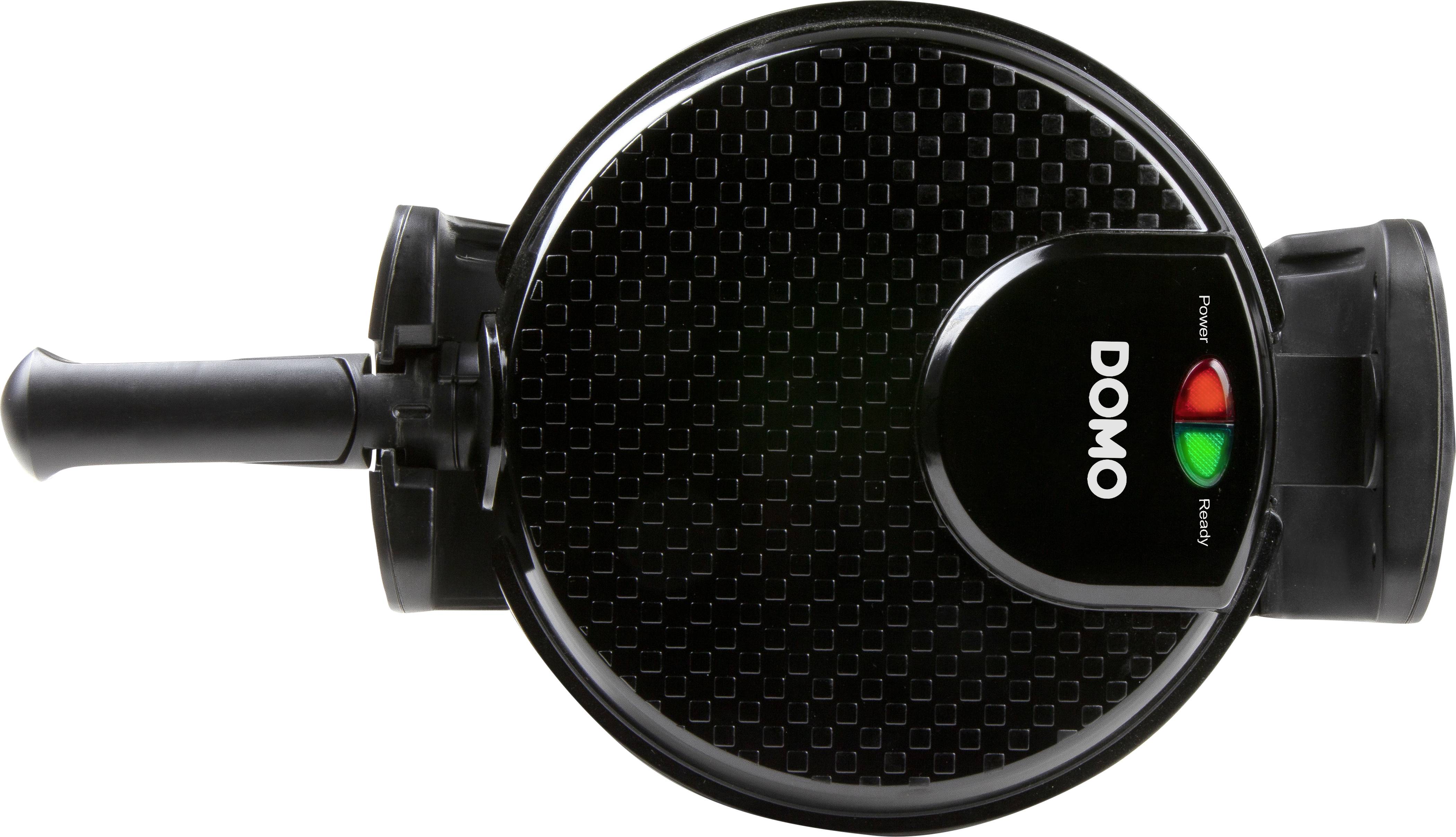 DOMO DO9223W Waffeleisen Antihaftbeschichtung, Kontrollleuchte Schwarz