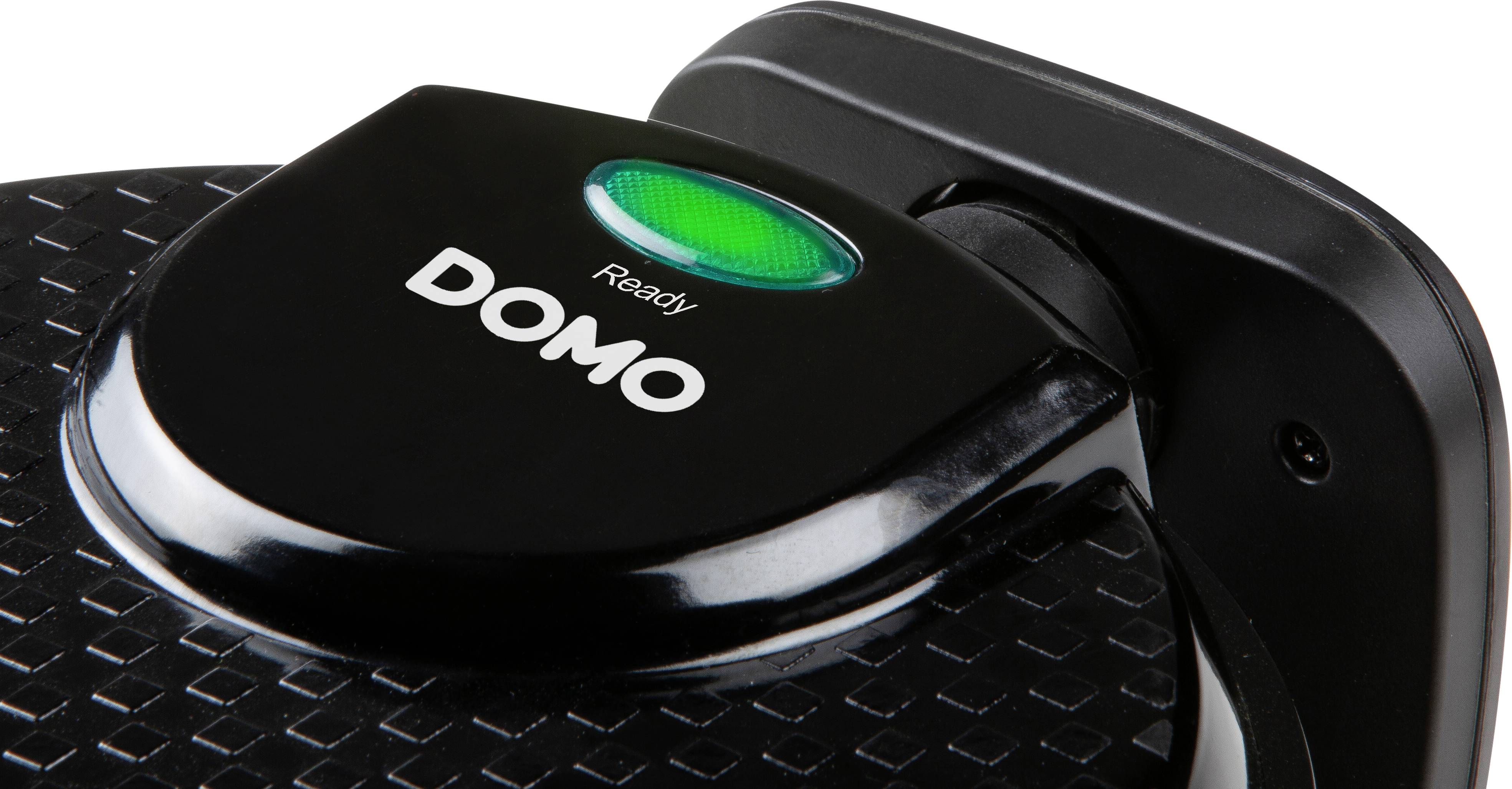 DOMO DO9223W Waffeleisen Antihaftbeschichtung, Kontrollleuchte Schwarz
