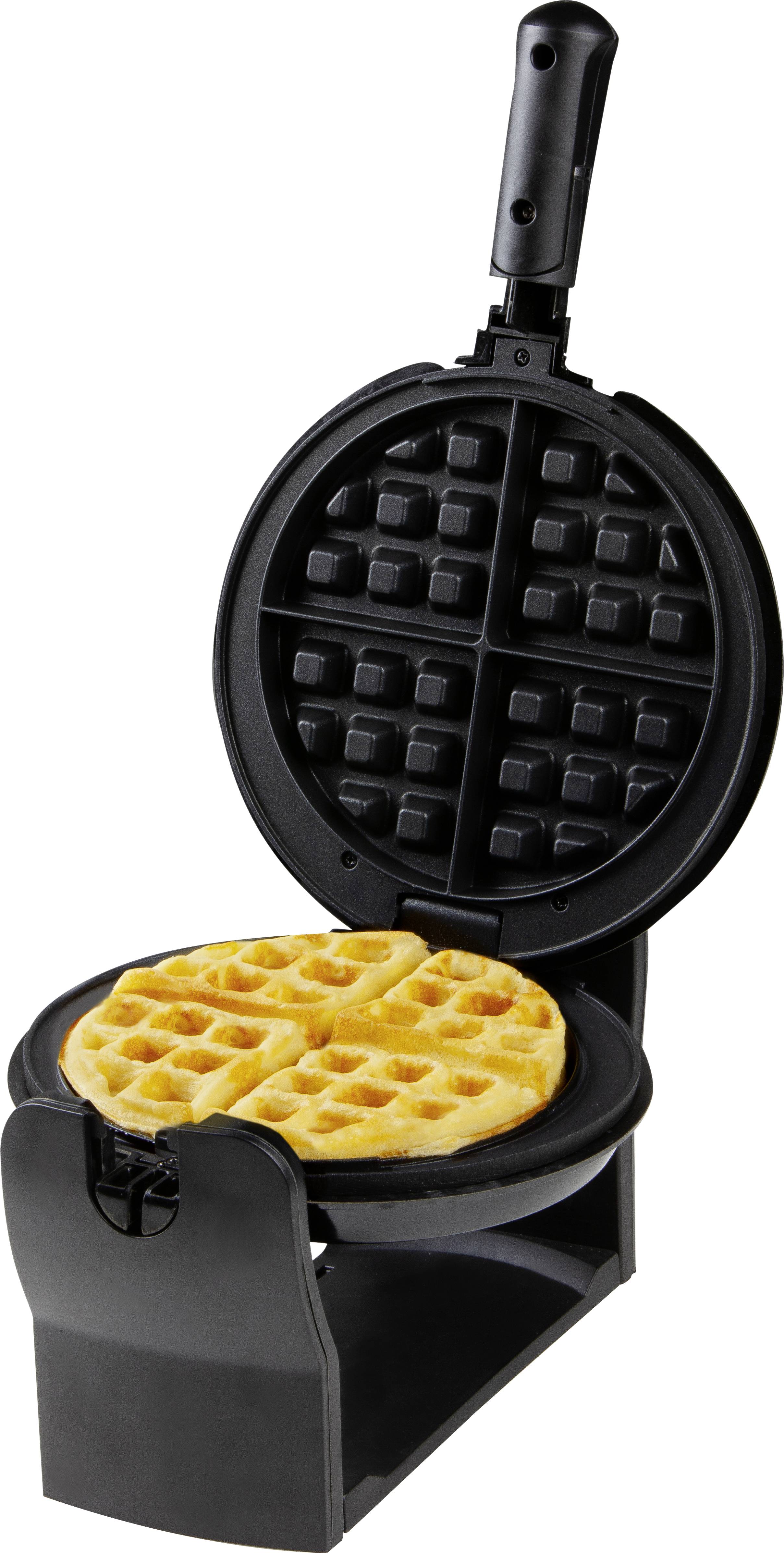 DOMO DO9223W Waffeleisen Antihaftbeschichtung, Kontrollleuchte Schwarz