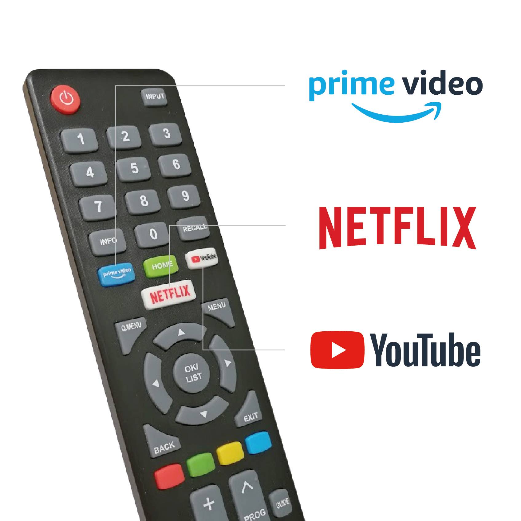 Dyon Smart 43 XT LED-TV 109.2 cm 43 Zoll EEK G (A - G) DVB-T2, DVB-C, DVB-S, Full HD, Smart TV, WLAN, CI+ Schwarz