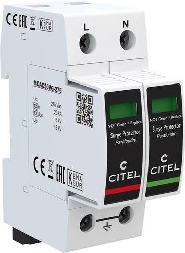 Citel 821130242 DAC50VGS-11-275 Kombiableiter Überspannungsschutz für: Verteilerschrank 50 kA 1St.