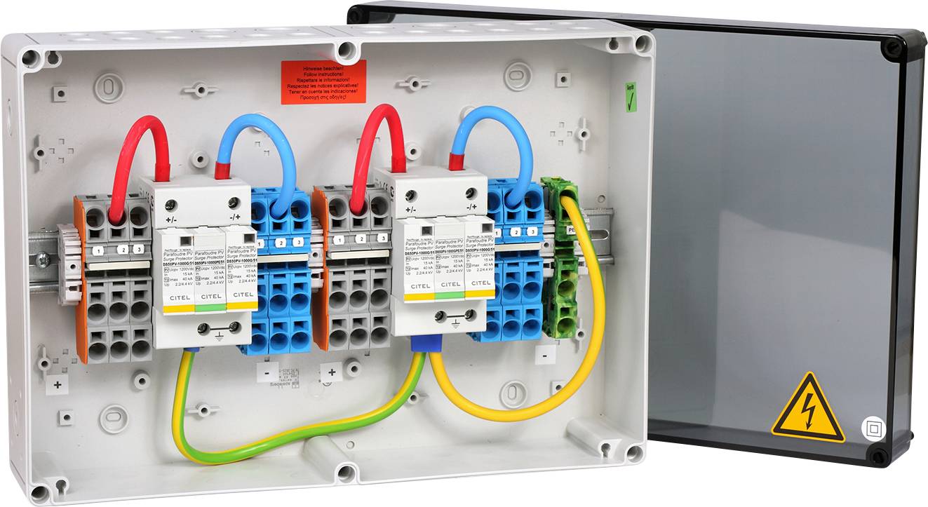Citel 158206 GAK2.K4(6)x16.K2x16.51-1 Überspannungsschutz-Anschlusskasten Überspannungsschutz für: Photovoltaik-Anlage 60 kA 1St.
