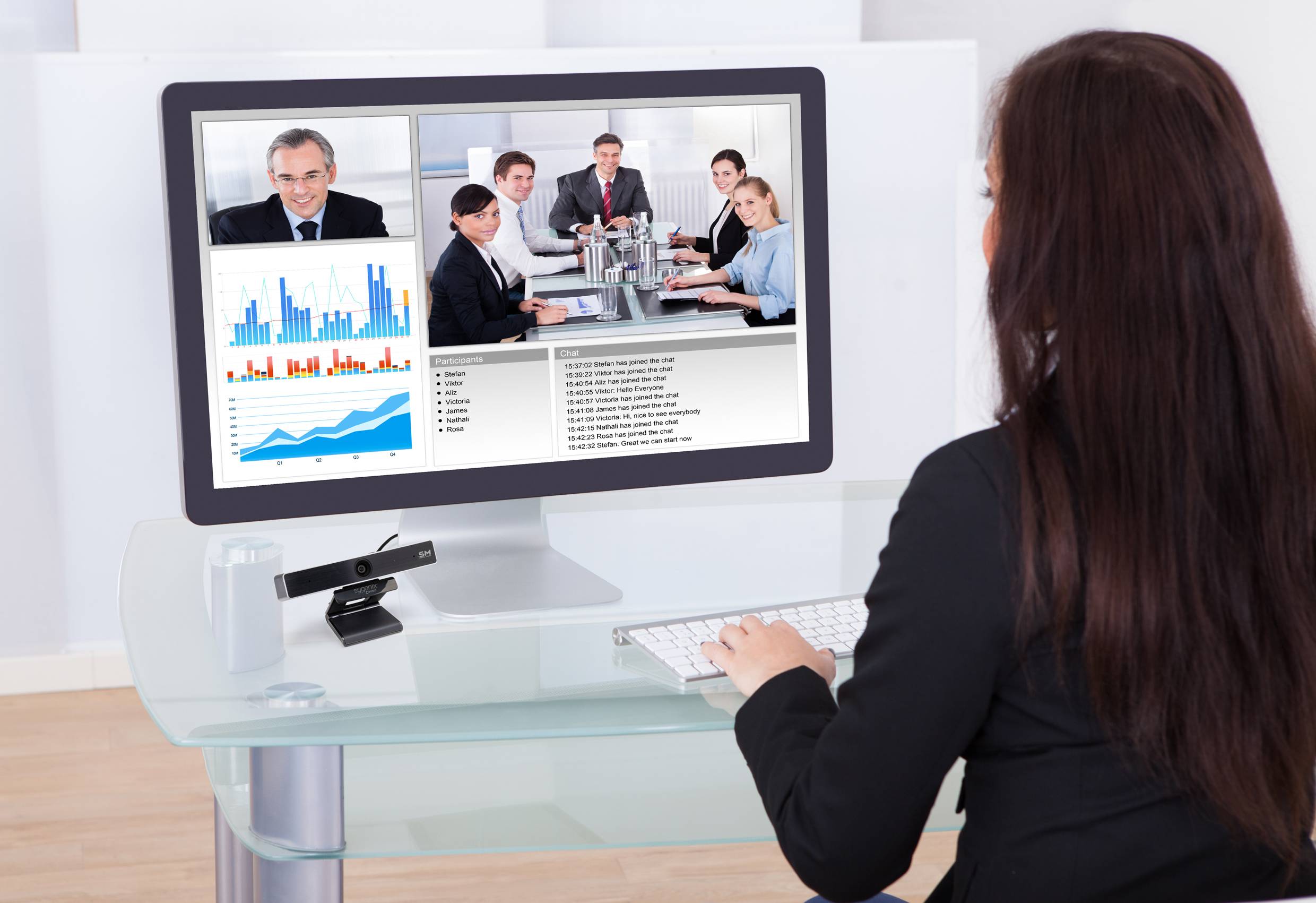 Sygonix Connect SC-WC-300 Webcam 2592 x 1944 Pixel Klemm-Halterung