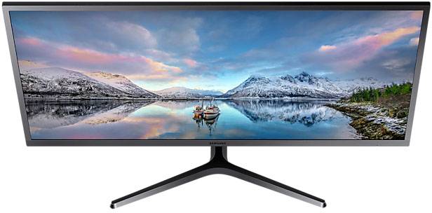 Samsung S34J550WQR LCD-Monitor 86.4cm (34 Zoll) EEK F (A - G) 3440 x 1440 Pixel UWQHD 4 ms HDMI®, DisplayPort, Kopfhörer