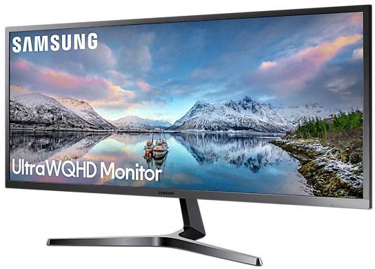 Samsung S34J550WQR LCD-Monitor 86.4cm (34 Zoll) EEK F (A - G) 3440 x 1440 Pixel UWQHD 4 ms HDMI®, DisplayPort, Kopfhörer