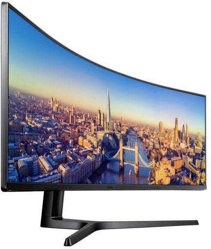 Samsung C49J890DKR LCD-Monitor EEK G (A - G) 124.5 cm (49 Zoll) 3840 x 1080 Pixel 32:9 5 ms DisplayPort, HDMI®, Kopfhörer (3.5 mm Klinke), USB-A (U