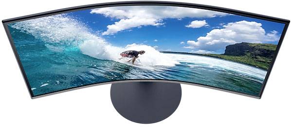 Samsung C32T550FDR Curved LCD-Monitor EEK F (A - G) 80 cm (31.5 Zoll) 1920 x 1080 Pixel 16:9 4 ms HDMI®, DisplayPort, VGA, Kopfhörer (3.5 mm Klinke