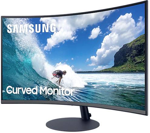 Samsung C32T550FDR Curved LCD-Monitor EEK F (A - G) 80 cm (31.5 Zoll) 1920 x 1080 Pixel 16:9 4 ms HDMI®, DisplayPort, VGA, Kopfhörer (3.5 mm Klinke