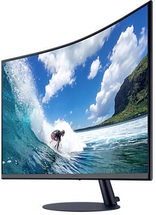 Samsung C32T550FDR Curved LCD-Monitor EEK F (A - G) 80 cm (31.5 Zoll) 1920 x 1080 Pixel 16:9 4 ms HDMI®, DisplayPort, VGA, Kopfhörer (3.5 mm Klinke